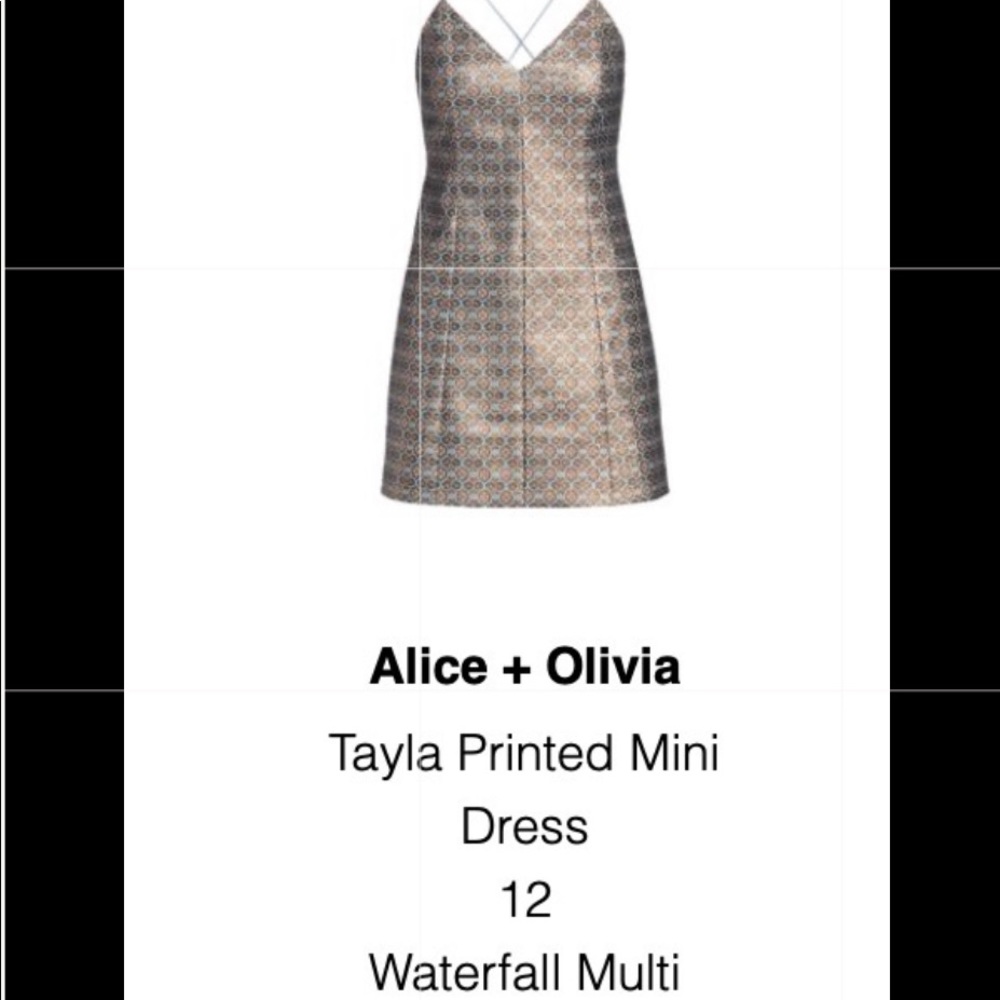 Alice + Olivia Cocktail dress with metallic shine!!